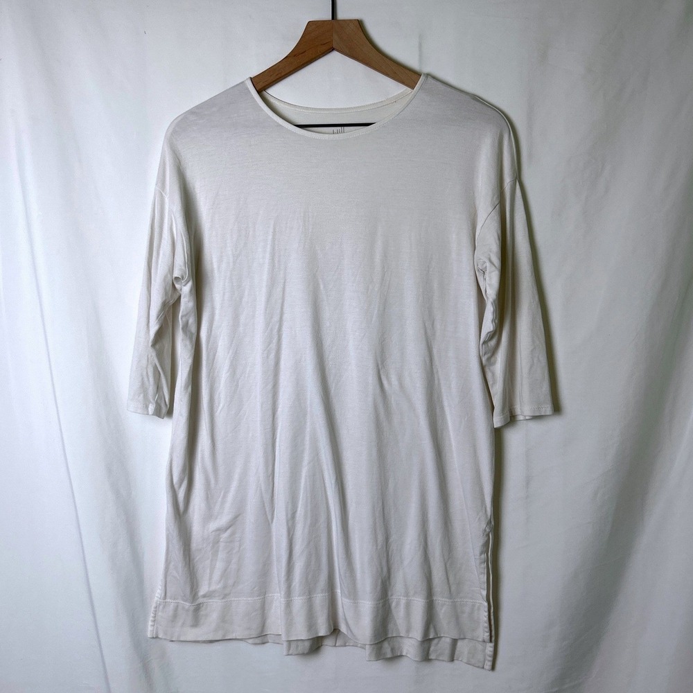 J. Jill Womens Luxe Supima Ballet Sleeve Tunic Size XS Cream Minimalist Casual